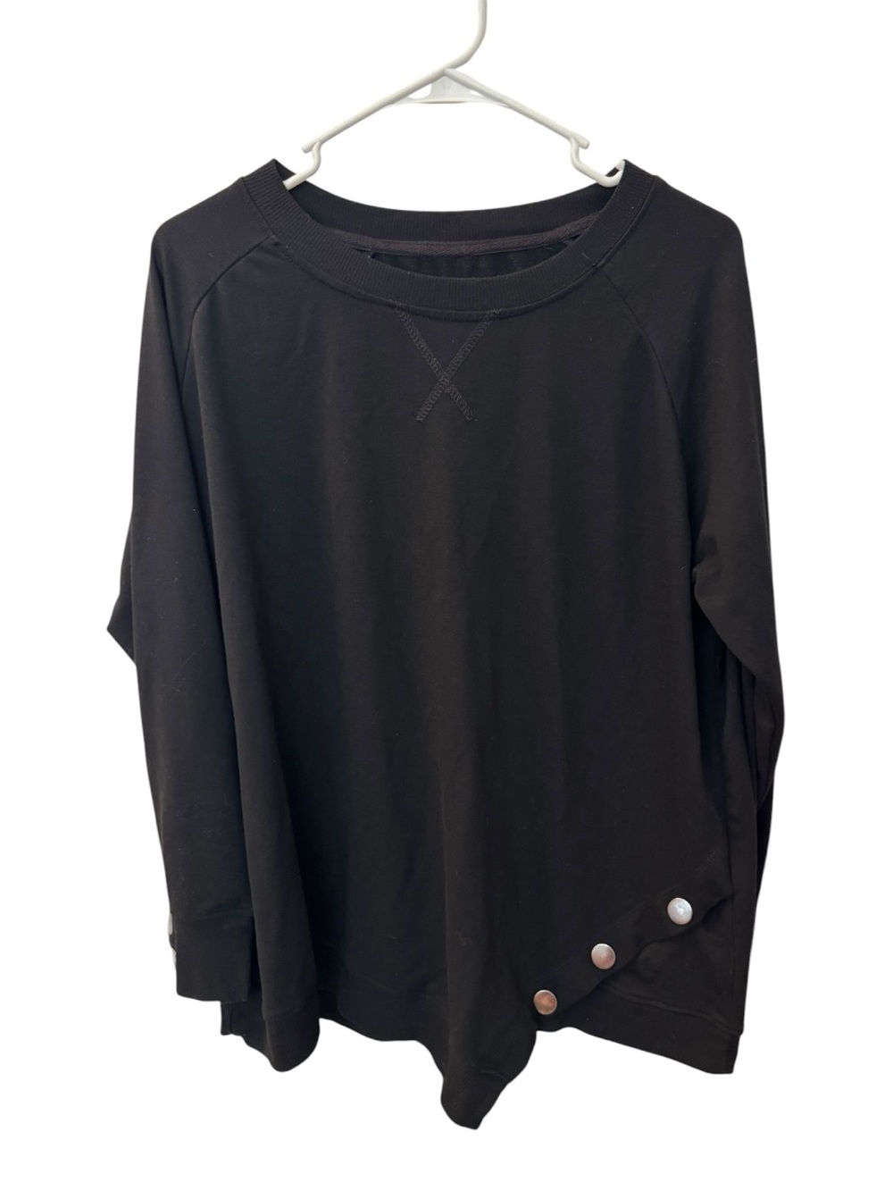 The Sweatshirt Project Women’s Black Lightweight Button Top Size XL